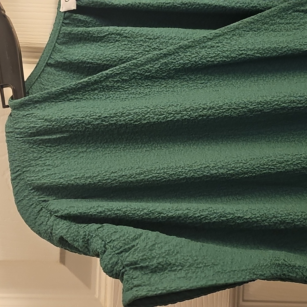 TIERED Teal Midi-Maxi Dress CALVIN KLEIN sz 16 (Blue-green) - Picture 5 of 6